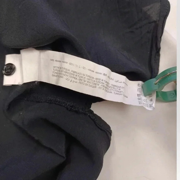 Zara Woman Black Long Sleeve Button Down Top Size Medium - Picture 6 of 9